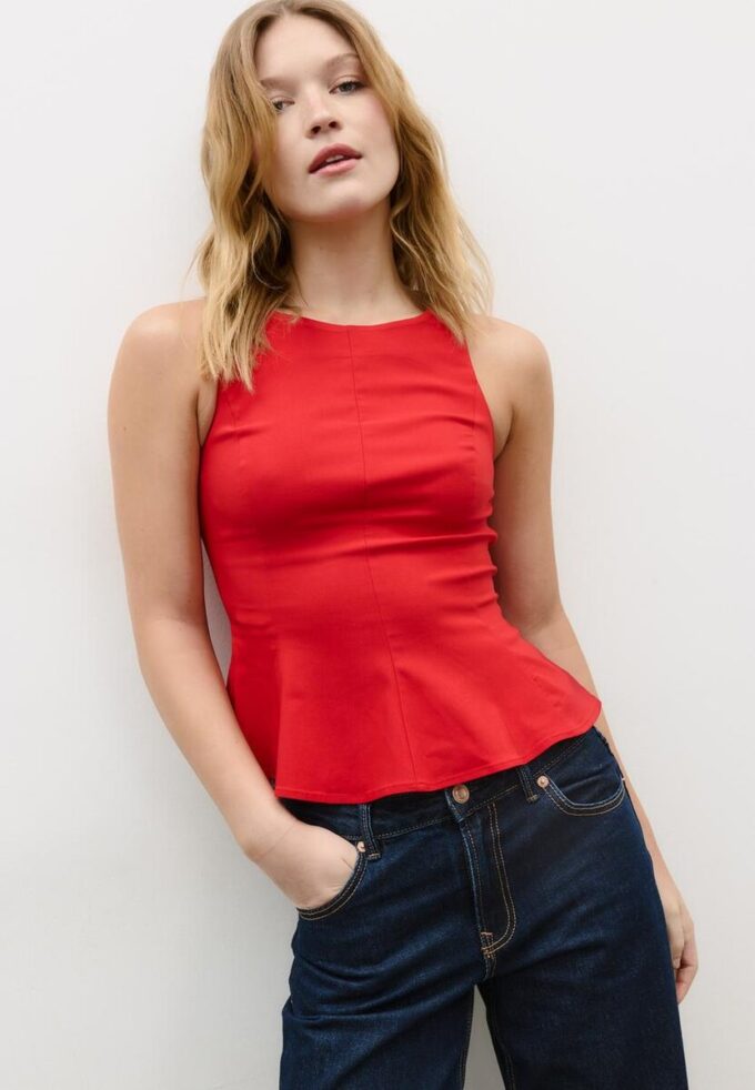 Hauts sans manches à basque Hauts sans manches à basque