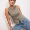 Hauts sans manches boutonnés