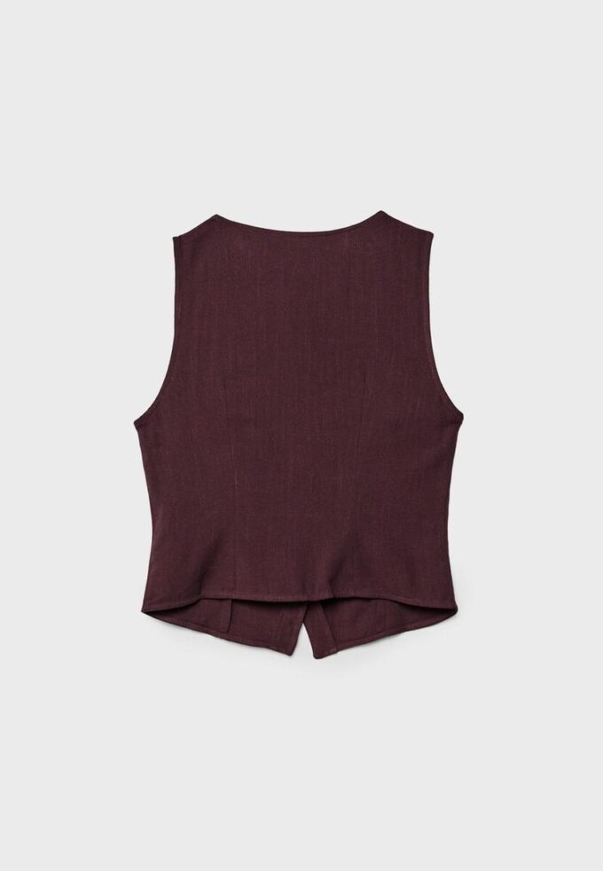 Hauts sans manches boutonnés