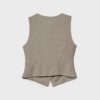 Hauts sans manches boutonnés