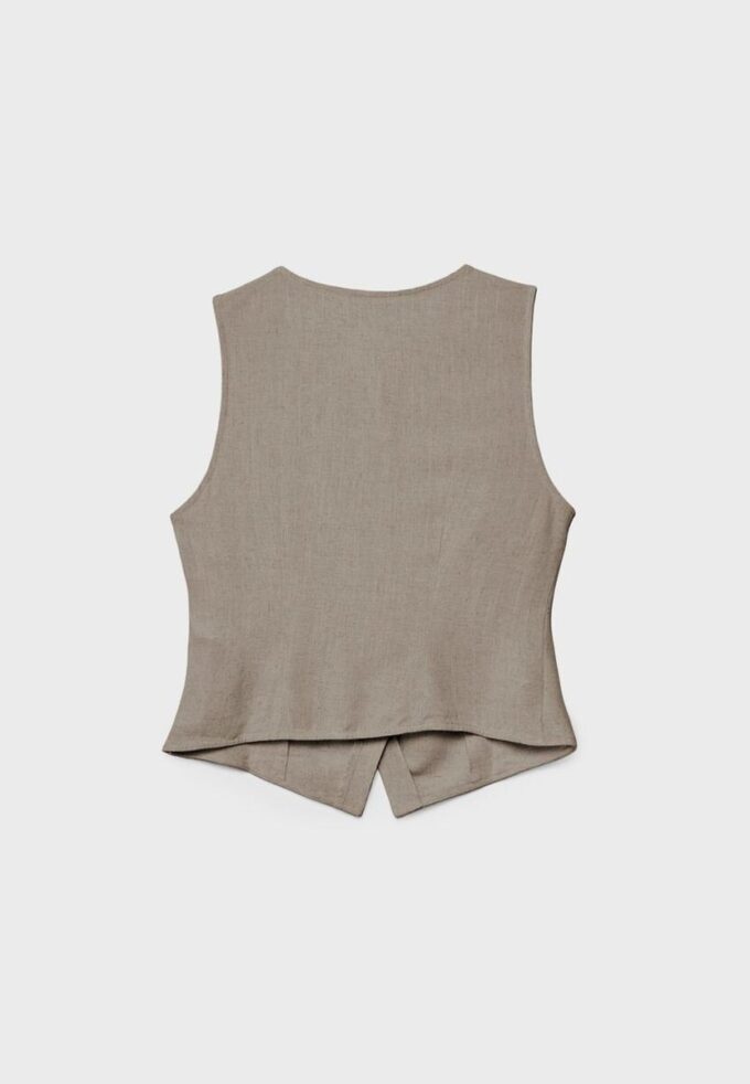 Hauts sans manches boutonnés