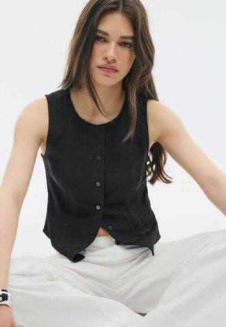 Hauts texturés à boutons Hauts texturés à boutons