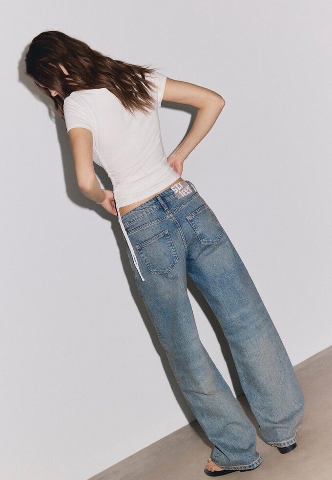 Jean baggy taille moyenne