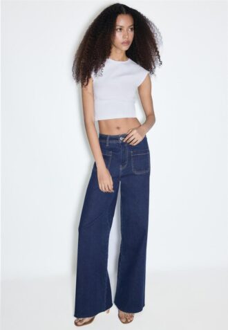 Jean à coupe droite avec poches