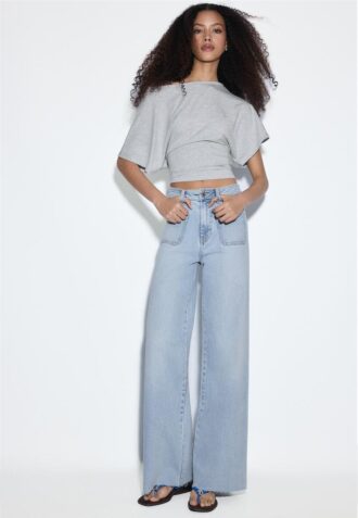 Jean à coupe droite avec poches