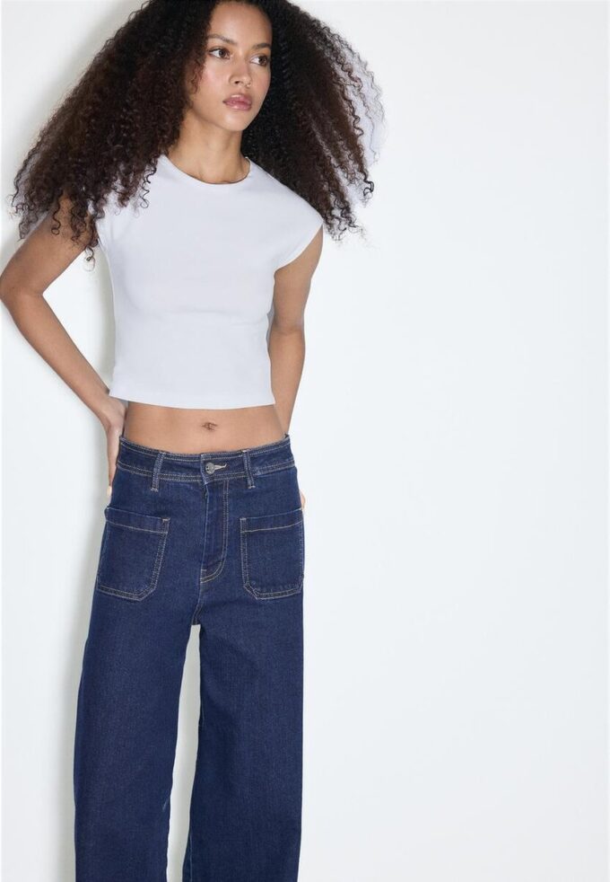 Jean à coupe droite avec poches