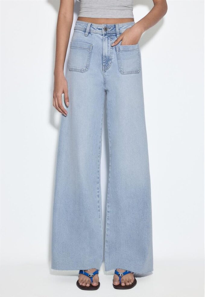 Jean à coupe droite avec poches