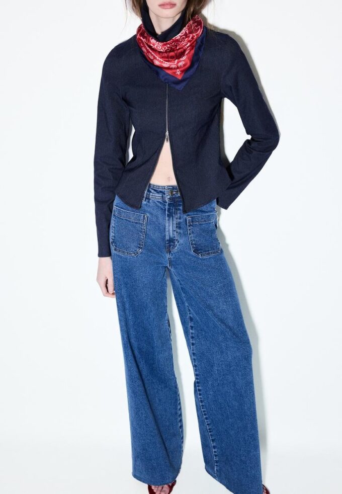 Jean à coupe droite avec poches