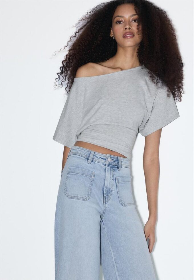 Jean à coupe droite avec poches