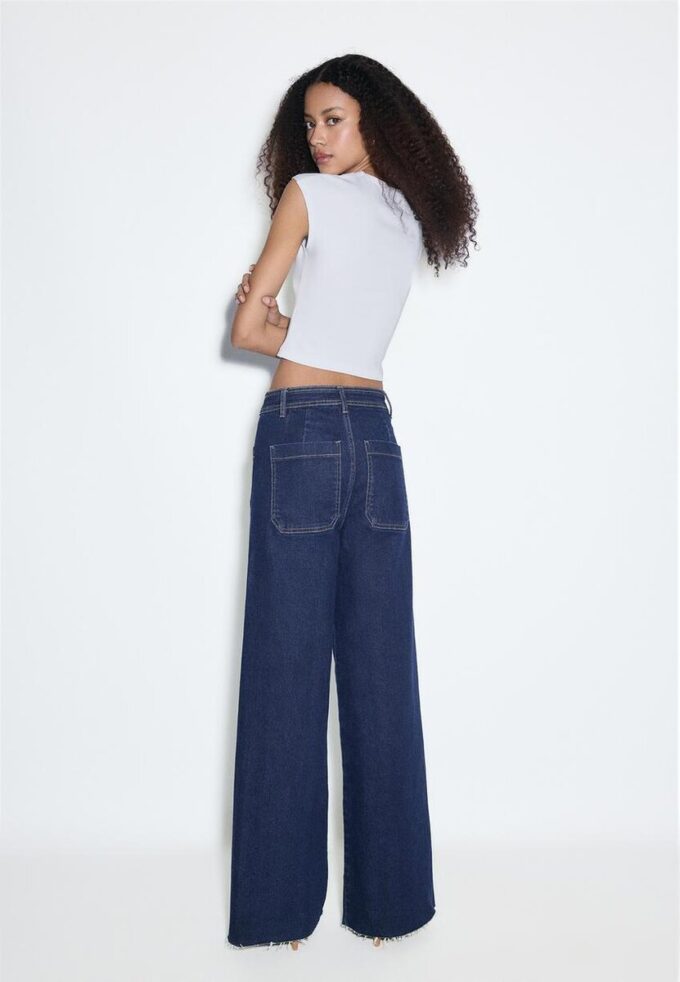 Jean à coupe droite avec poches