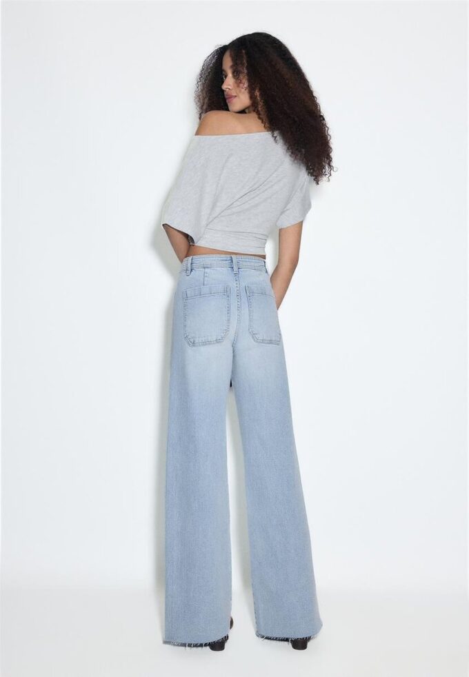 Jean à coupe droite avec poches