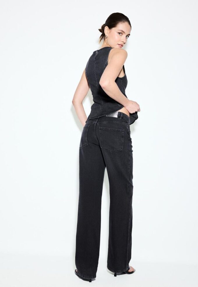 Jean droit à strass