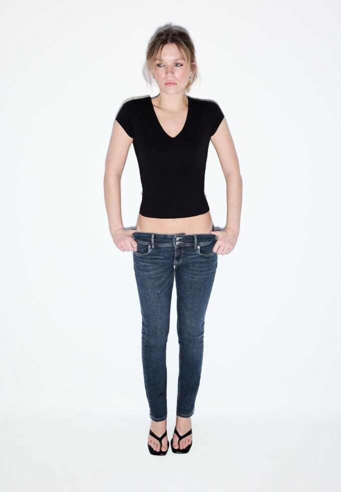 Jean slim taille basse