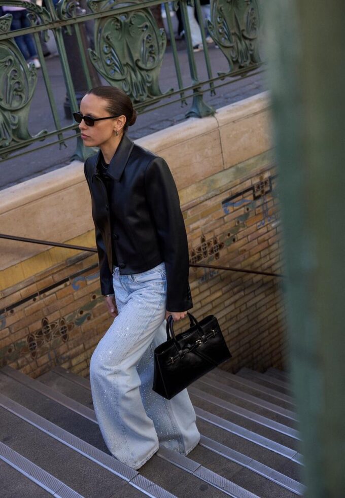 Blazer court effet cuir Blazer court effet cuir