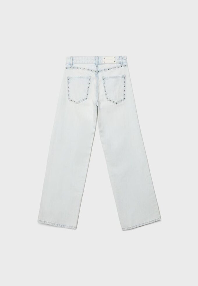 Jean Wide Leg à jambes larges et clous