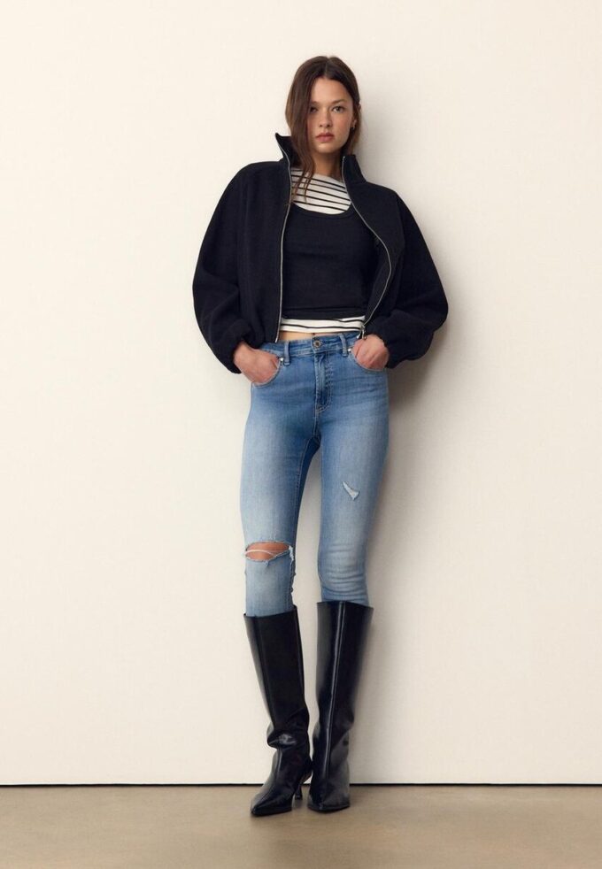 Jeans skinny taille normale D07