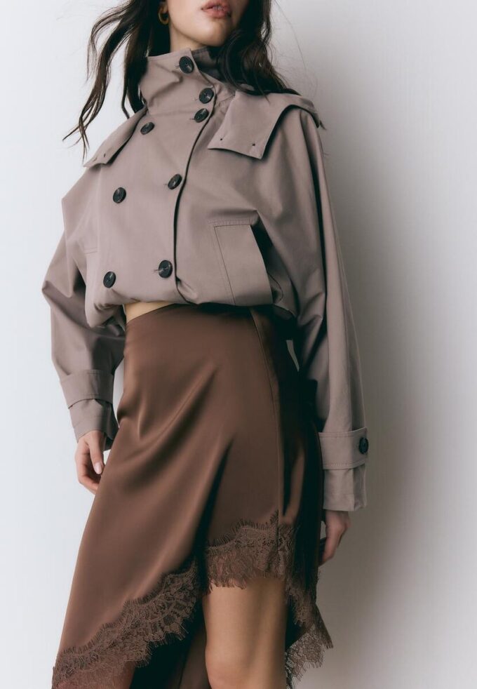 Jupe asymétrique en satin Jupe asymétrique en satin