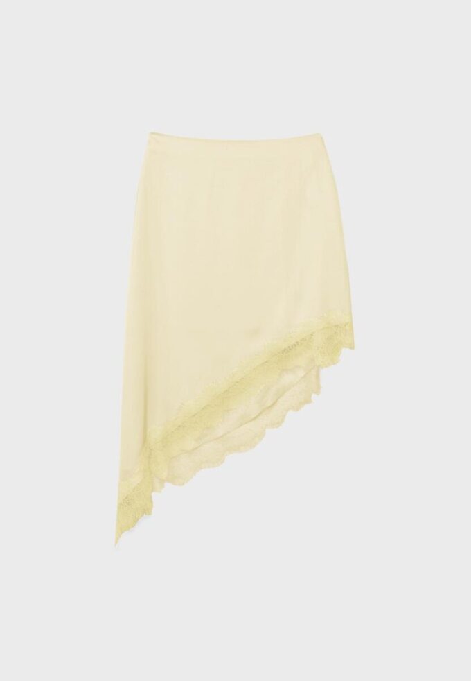 Jupe asymétrique en satin