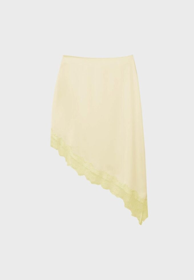 Jupe asymétrique en satin