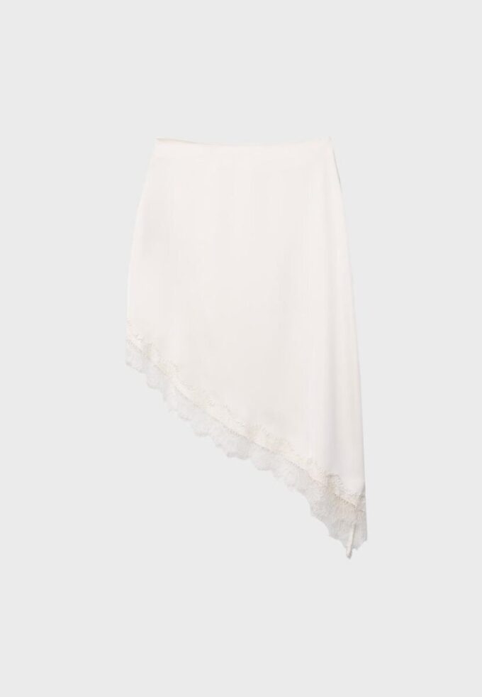 Jupe asymétrique en satin