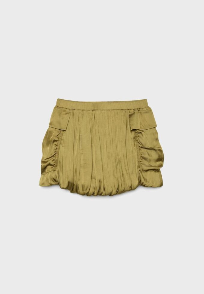 Jupe ballon en satin avec poches