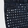 Jupe en jean cloutée