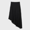 Jupe midi asymétrique en dentelle