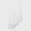 Jupe midi asymétrique en dentelle