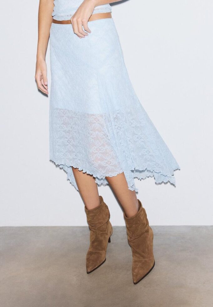 Jupe midi en dentelle Jupe midi en dentelle