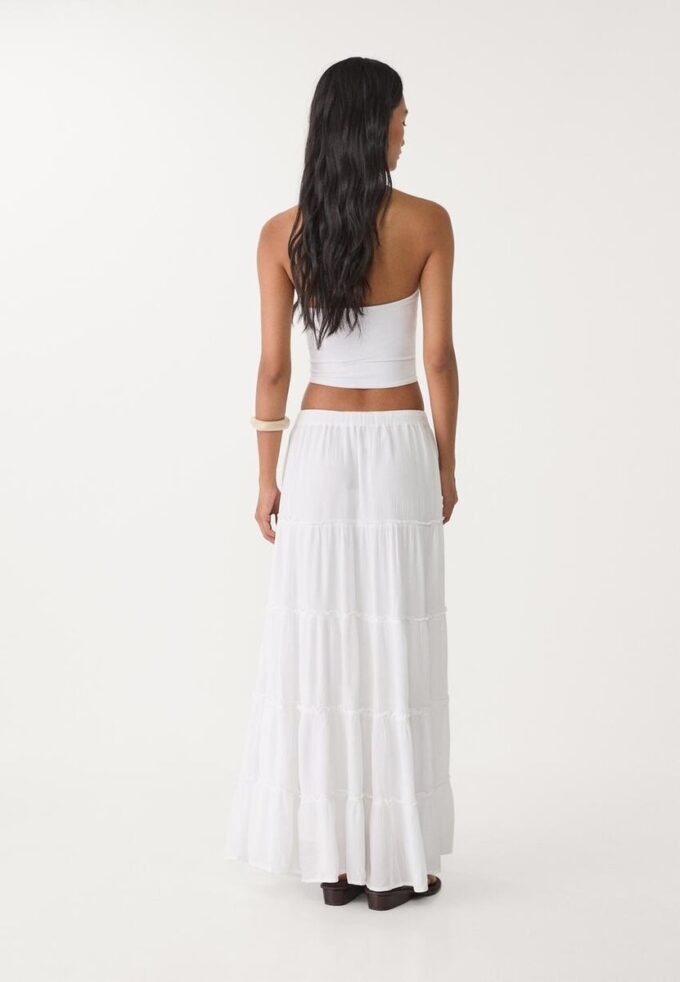 Jupe midi fluide à empiècements Jupe midi fluide à empiècements