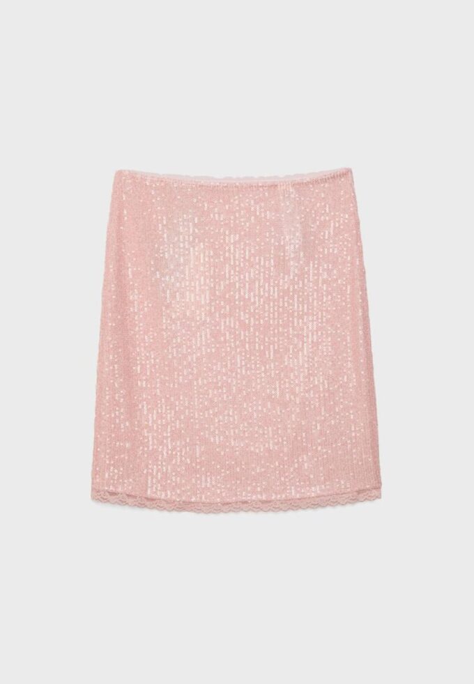 Jupe midi à paillettes Jupe midi à paillettes