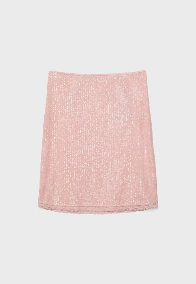 Jupe midi à paillettes Jupe midi à paillettes