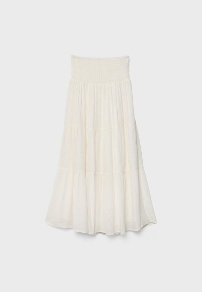 Jupe à panneaux avec fils métalliques Jupe à panneaux avec fils métalliques