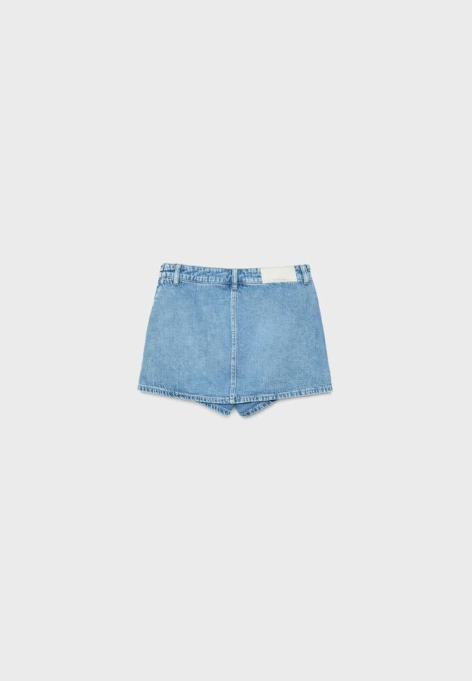 Jupe-Skort en denim croisée