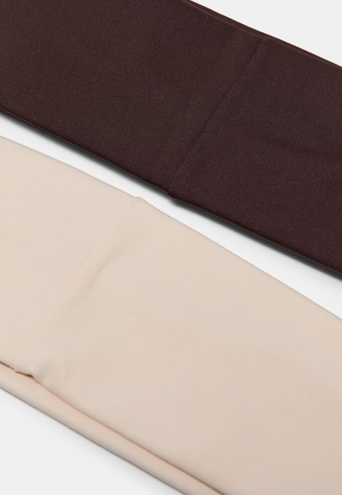 Lot de 2 bandeaux en fourrure avec clous