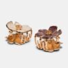 Lot de 2 barrettes à fleurs émaillées
