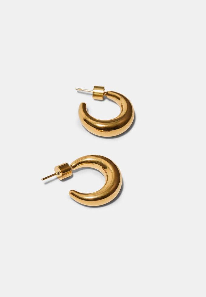 Lot de 2 boucles d&rsquo;oreilles créoles épaisses et imperméables