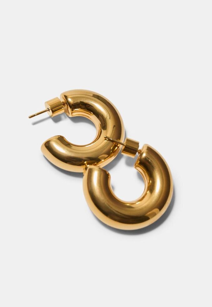 Lot de 2 boucles d&rsquo;oreilles créoles épaisses et imperméables