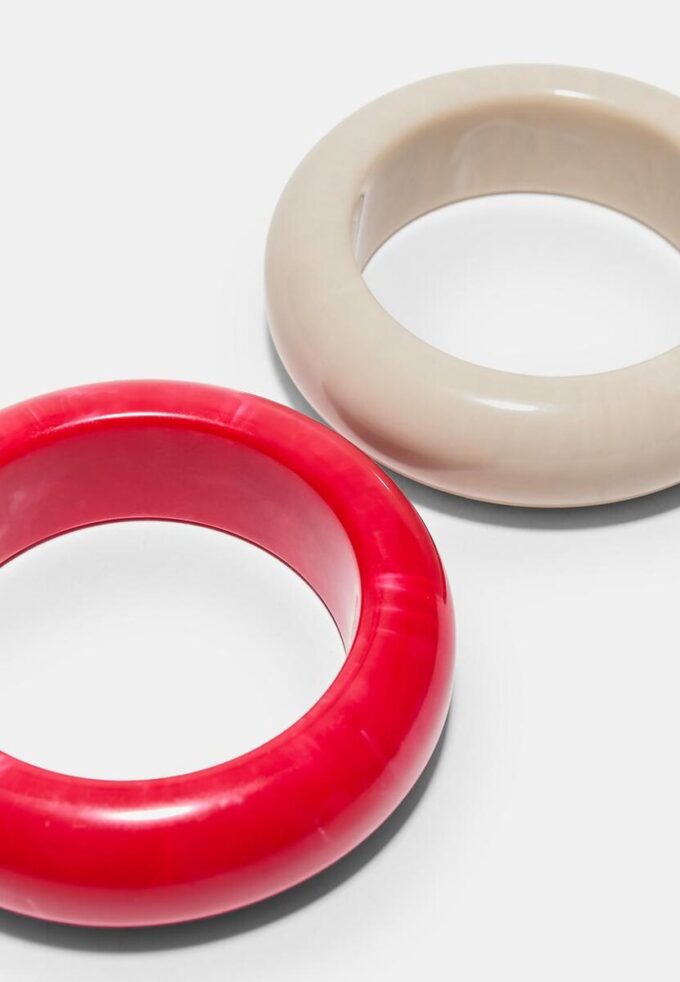 Lot de 2 bracelets en acétate