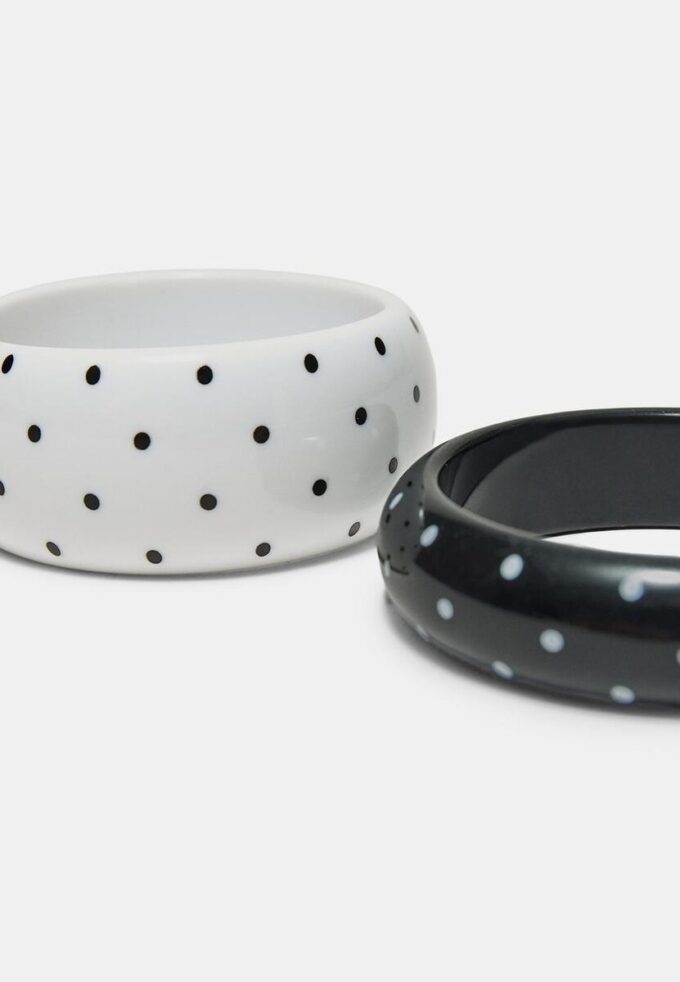 Lot de 2 bracelets à pois
