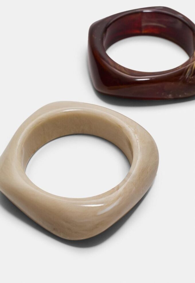 Lot de 2 bracelets rigides