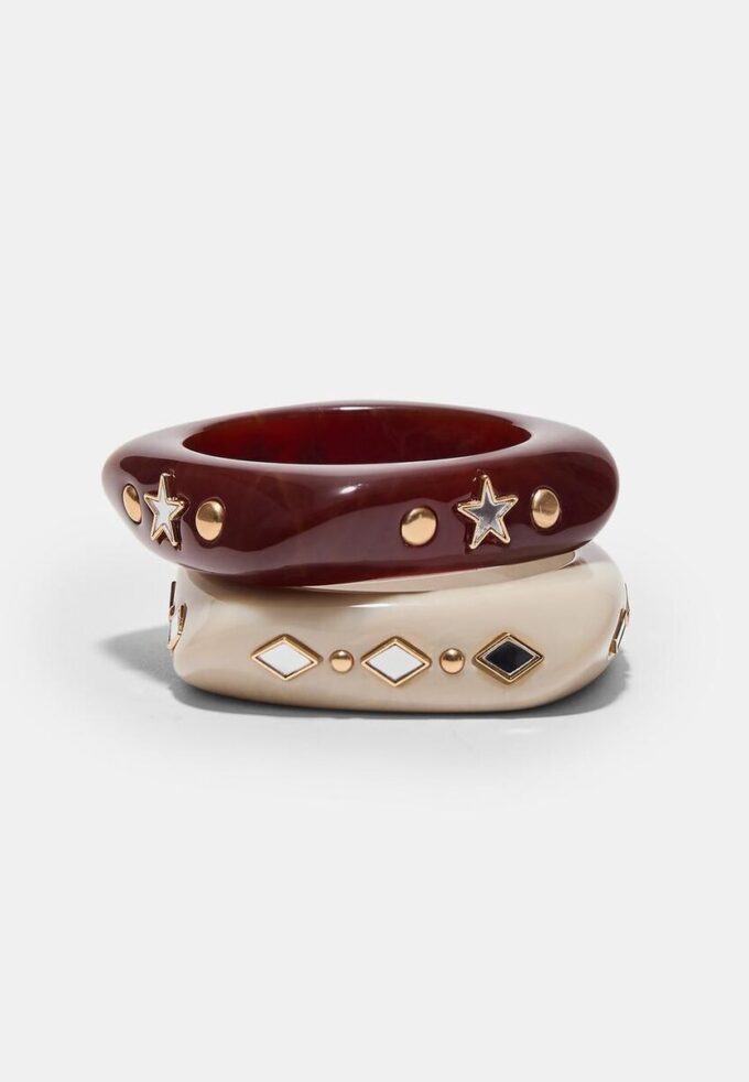 Lot de 2 bracelets étoiles et brillants