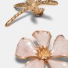 Lot de 2 broches libellule et fleur
