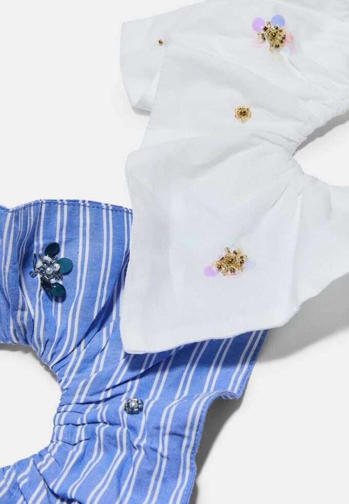 Lot de 2 chouchous brodés