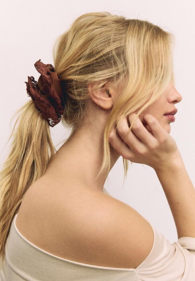 Lot de 2 chouchous en dentelle