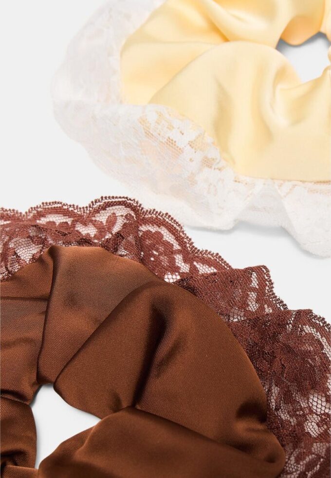 Lot de 2 chouchous en dentelle