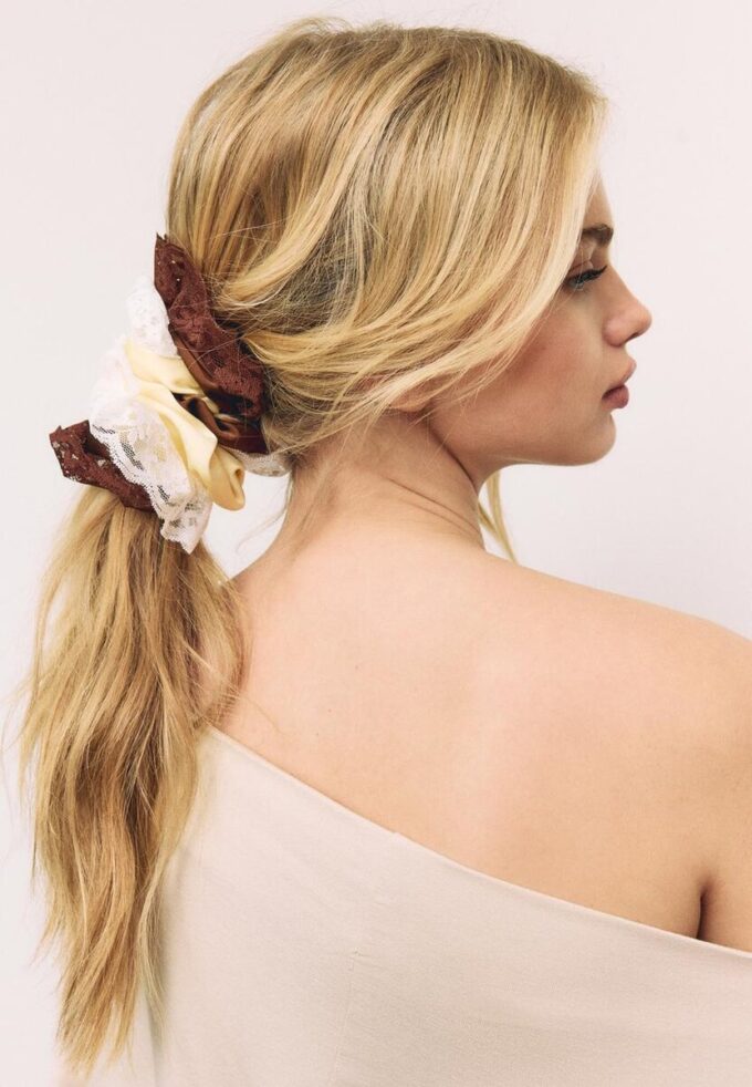 Lot de 2 chouchous en dentelle