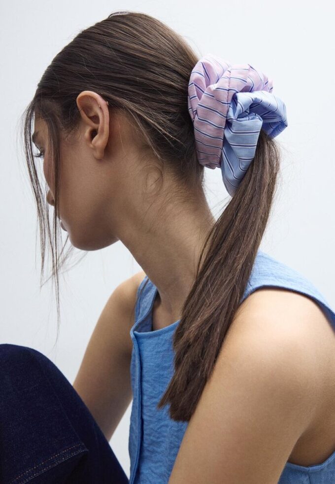 Lot de 2 chouchous rayés