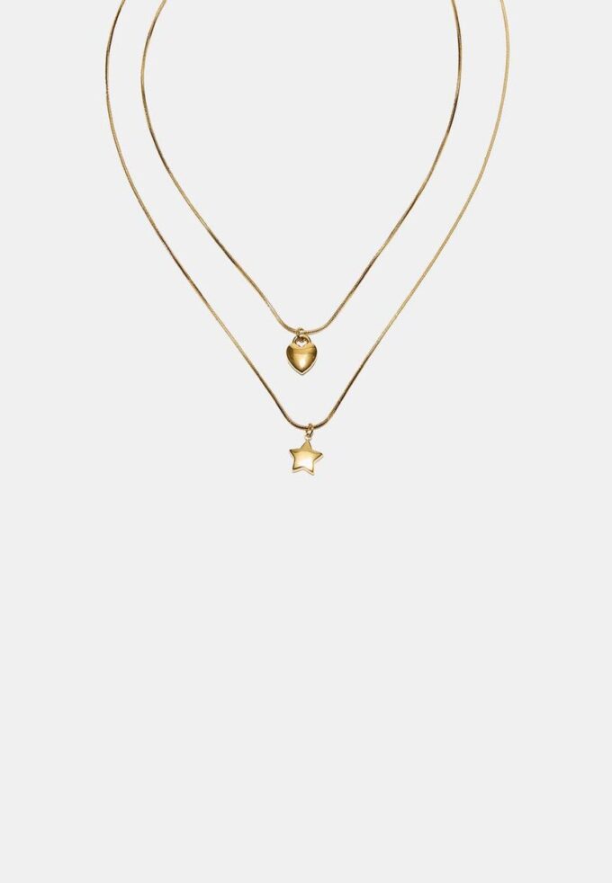 Lot de 2 colliers étanches étoile et cœur