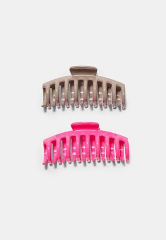 Lot de 2 maxi-barrettes Toucher doux